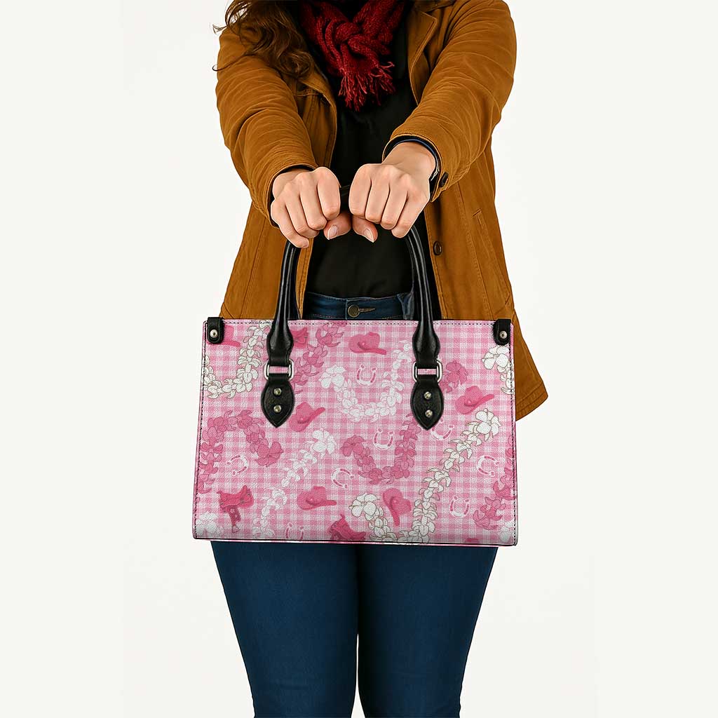Paniolo Palaka Hawaiian Cowgirl Leather Bag - Polynesian Pride