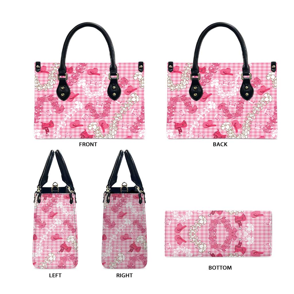 Paniolo Palaka Hawaiian Cowgirl Leather Bag - Polynesian Pride