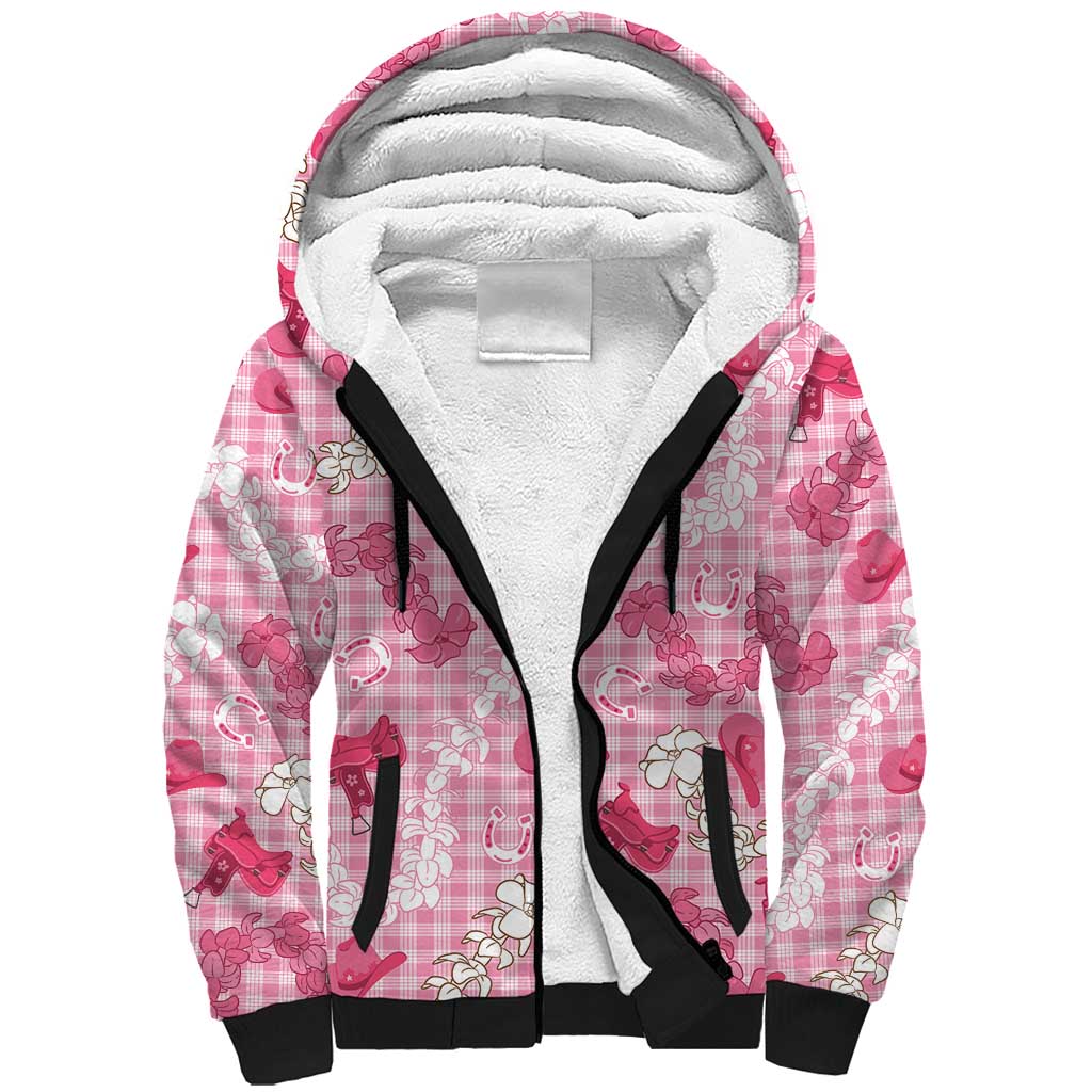 Paniolo Palaka Hawaiian Cowgirl Sherpa Hoodie - Polynesian Pride