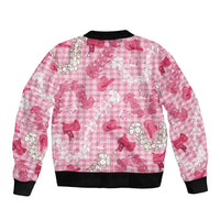 Paniolo Palaka Hawaiian Cowgirl Sleeve Zip Bomber Jacket - Polynesian Pride