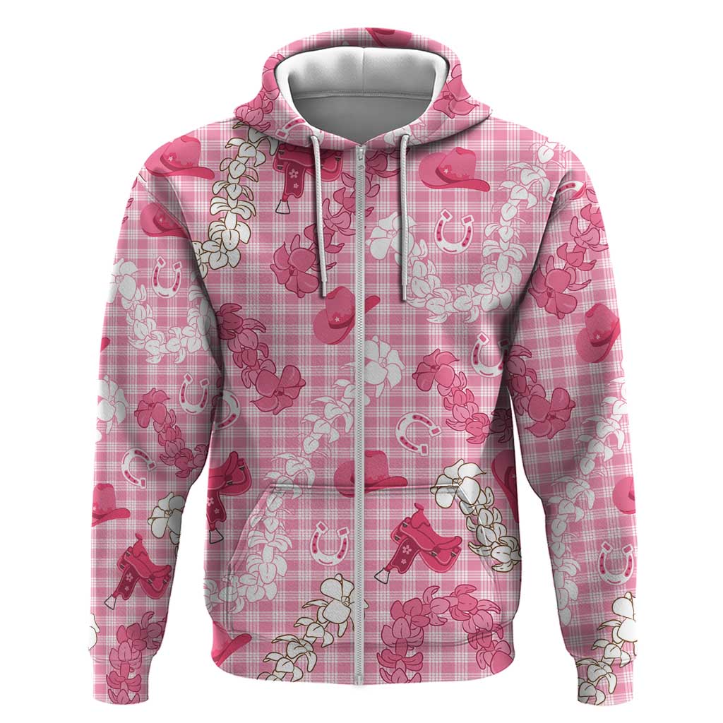 Paniolo Palaka Hawaiian Cowgirl Zip Hoodie - Polynesian Pride