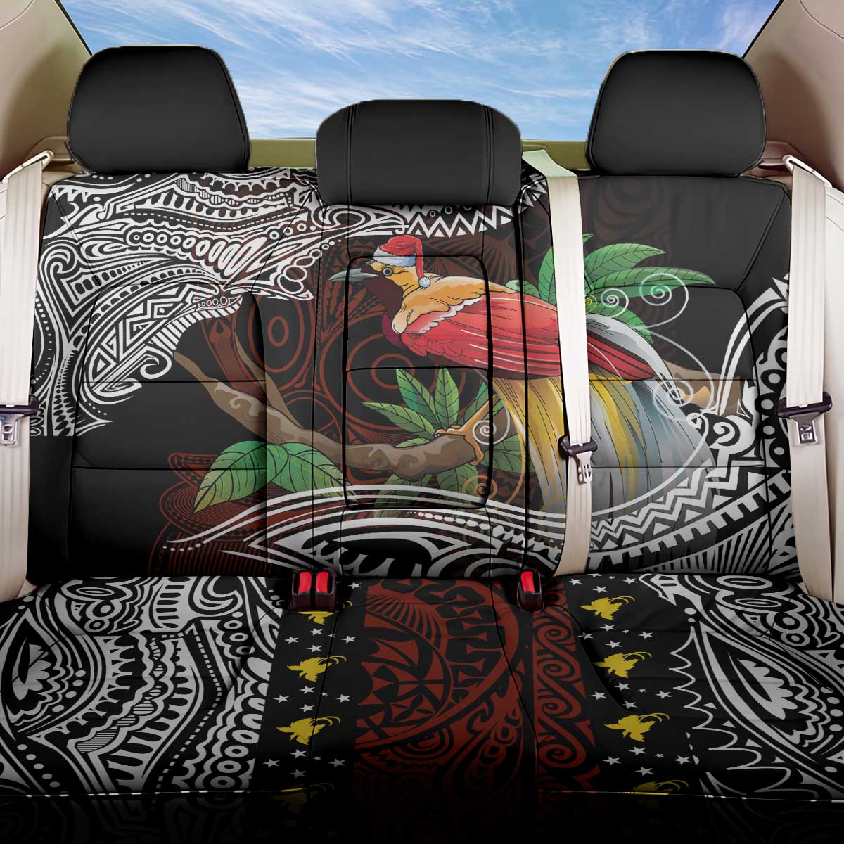 Papua New Guinea Christmas Back Car Seat Cover - Polynesian Pride