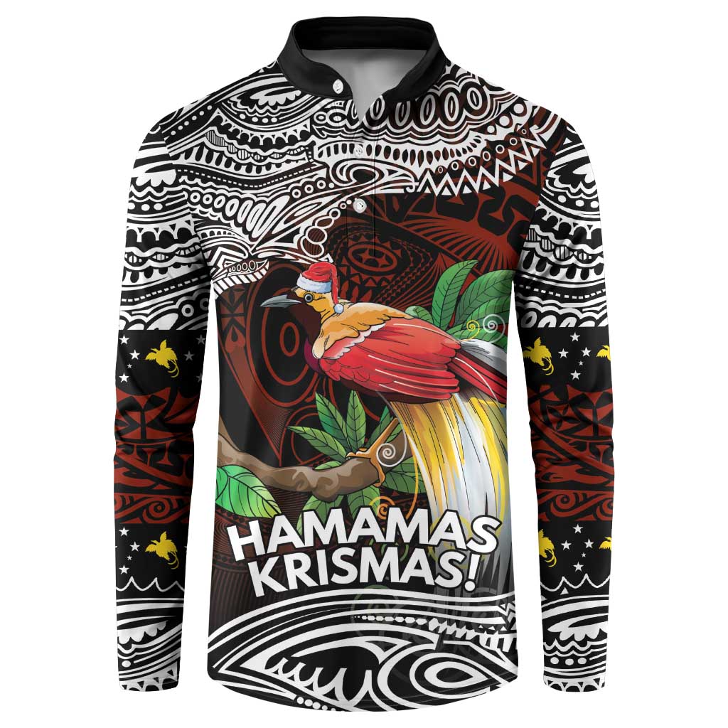 Papua New Guinea Christmas Button Sweatshirt - Polynesian Pride