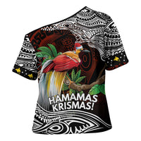 Papua New Guinea Christmas Cross Shoulder Shirt - Polynesian Pride