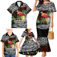 Papua New Guinea Christmas Family Matching Mermaid Dress and Hawaiian Shirt - Polynesian Pride