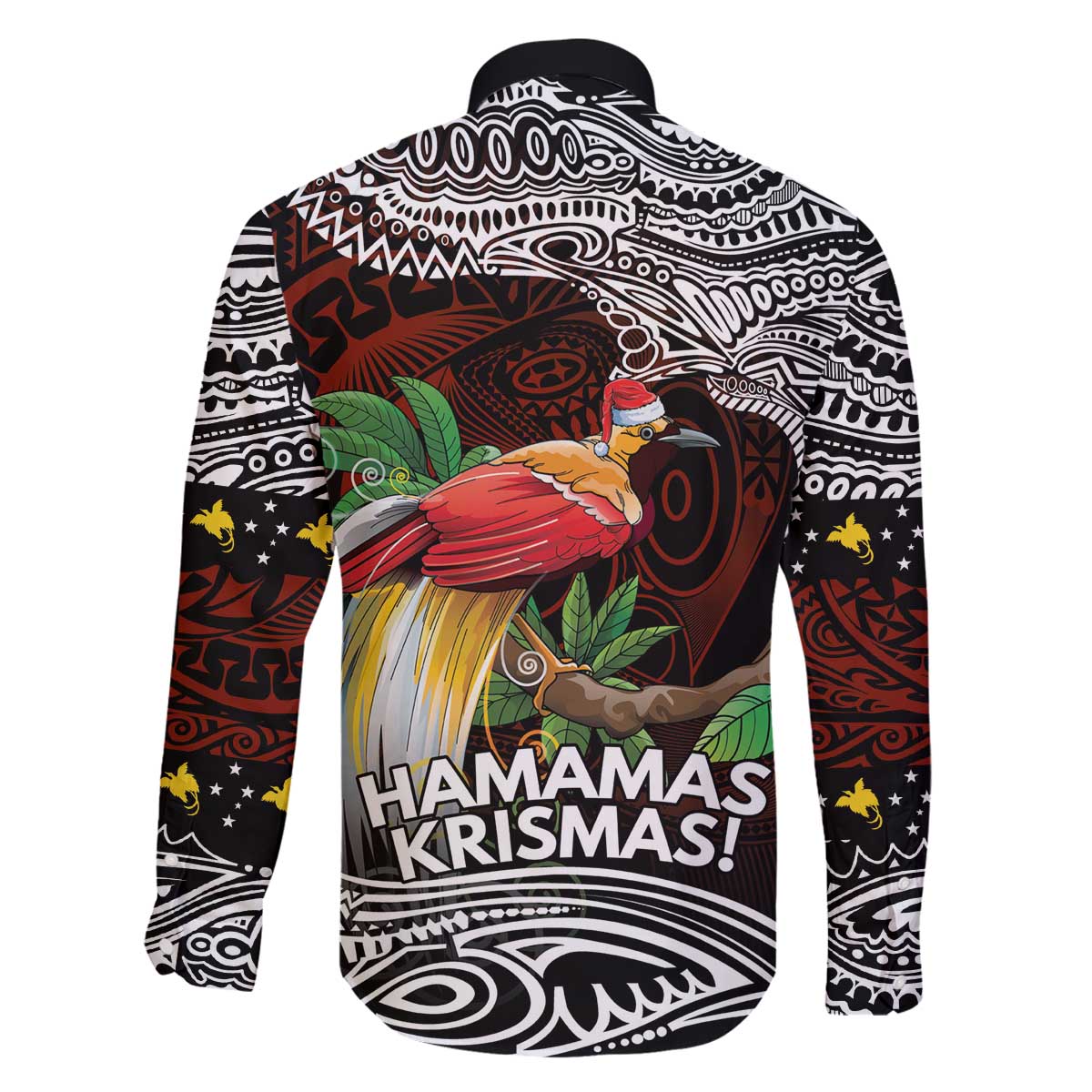 Papua New Guinea Christmas Family Matching Off The Shoulder Long Sleeve Dress and Hawaiian Shirt - Polynesian Pride