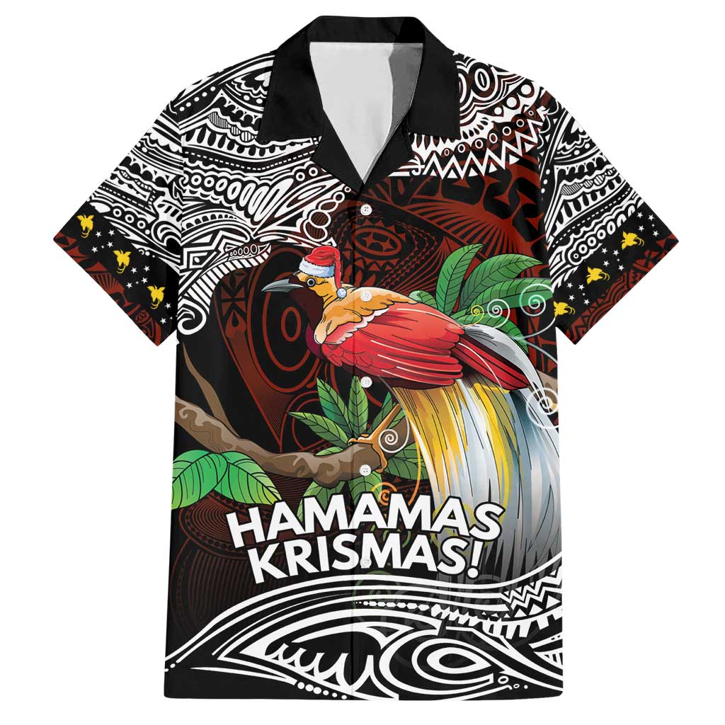 Papua New Guinea Christmas Family Matching Short Sleeve Bodycon Dress and Hawaiian Shirt - Polynesian Pride