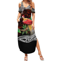 Papua New Guinea Christmas Family Matching Summer Maxi Dress and Hawaiian Shirt - Polynesian Pride