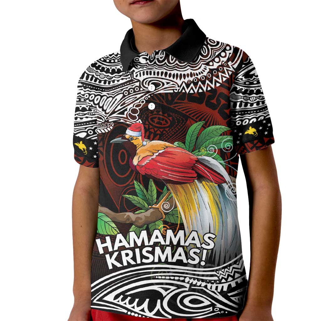 Papua New Guinea Christmas Kid Polo Shirt - Polynesian Pride