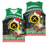 Vanuatu Pig's Tusk Meri Krismas! Basketball Jersey Vanuatuan Sand Drawing Pattern - Polynesian Pride