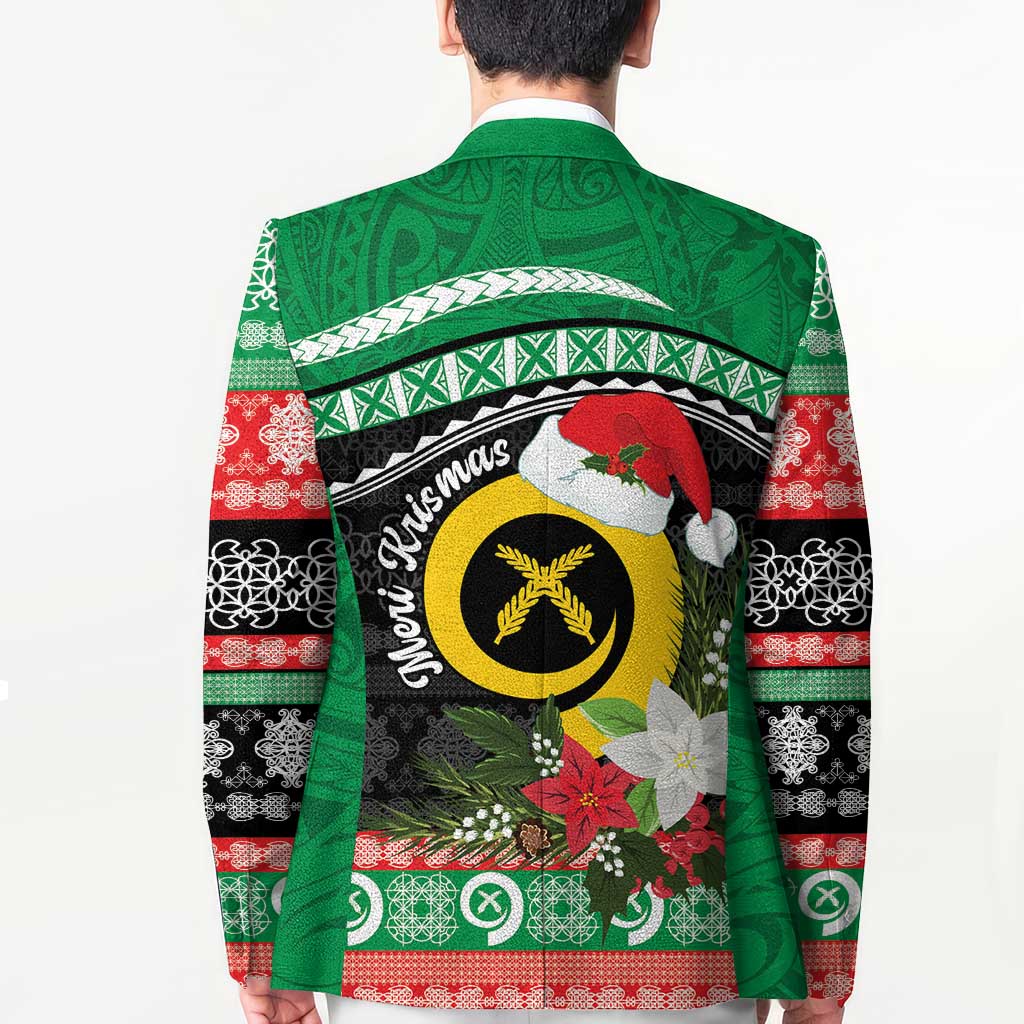 Vanuatu Pig's Tusk Meri Krismas! Blazer Vanuatuan Sand Drawing Pattern - Polynesian Pride