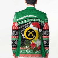 Vanuatu Pig's Tusk Meri Krismas! Blazer Vanuatuan Sand Drawing Pattern - Polynesian Pride