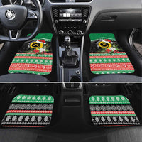 Vanuatu Pig's Tusk Meri Krismas! Car Mats Vanuatuan Sand Drawing Pattern - Polynesian Pride