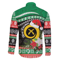 Vanuatu Pig's Tusk Meri Krismas! Family Matching Summer Maxi Dress and Hawaiian Shirt Vanuatuan Sand Drawing Pattern - Polynesian Pride