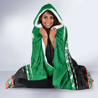 Vanuatu Pig's Tusk Meri Krismas! Hooded Blanket Vanuatuan Sand Drawing Pattern - Polynesian Pride