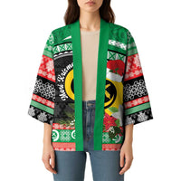 Vanuatu Pig's Tusk Meri Krismas! Kimono Vanuatuan Sand Drawing Pattern - Polynesian Pride