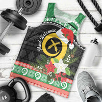 Vanuatu Pig's Tusk Meri Krismas! Men Tank Top Vanuatuan Sand Drawing Pattern - Polynesian Pride