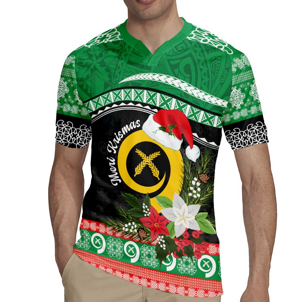Vanuatu Pig's Tusk Meri Krismas! Rugby Jersey Vanuatuan Sand Drawing Pattern - Polynesian Pride