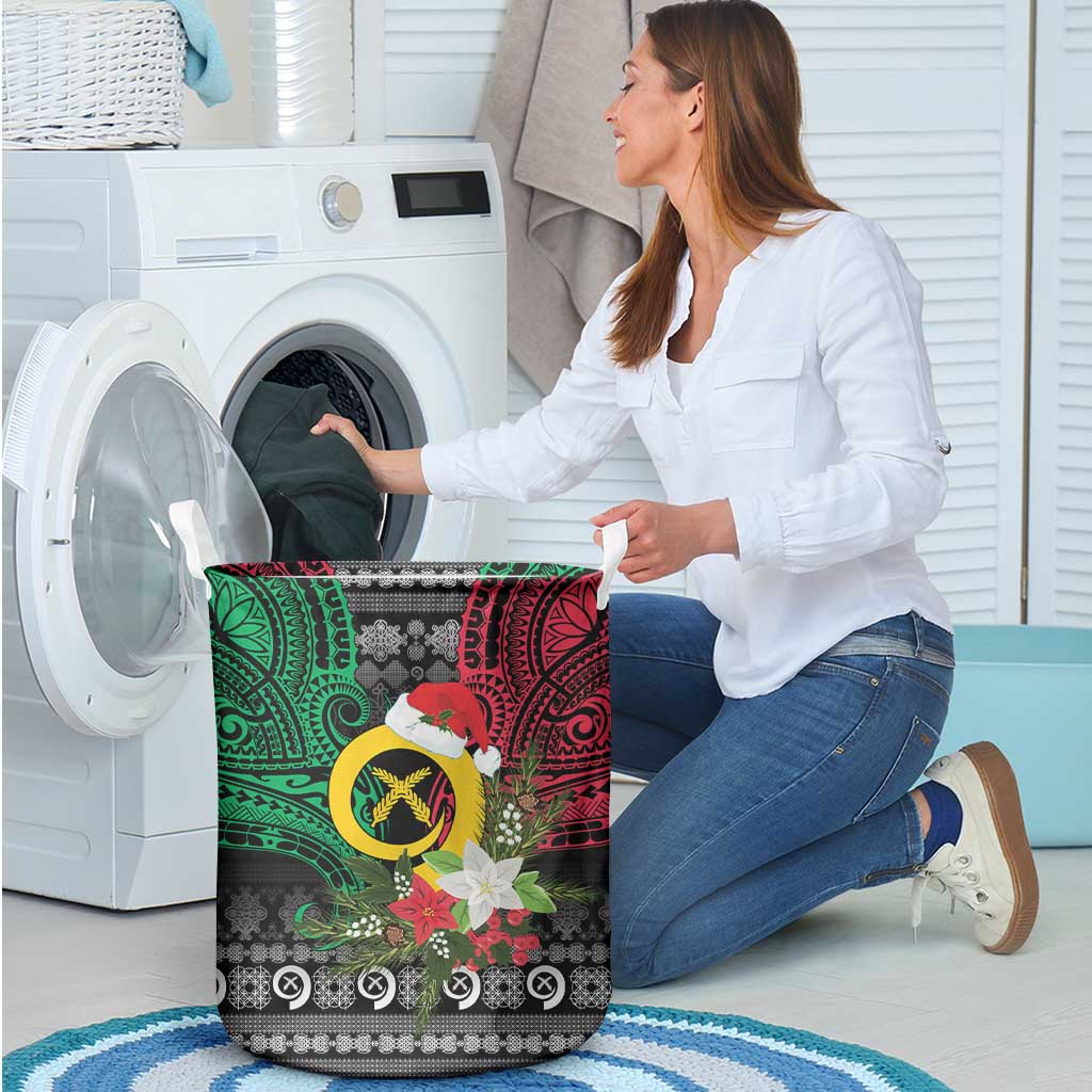 Vanuatu Pig's Tusk Meri Krismas! Laundry Basket Vanuatuan Ancient Art Spirit - Polynesian Pride