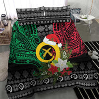 Vanuatu Pig's Tusk Meri Krismas! Bedding Set Vanuatuan Ancient Art Spirit - Polynesian Pride