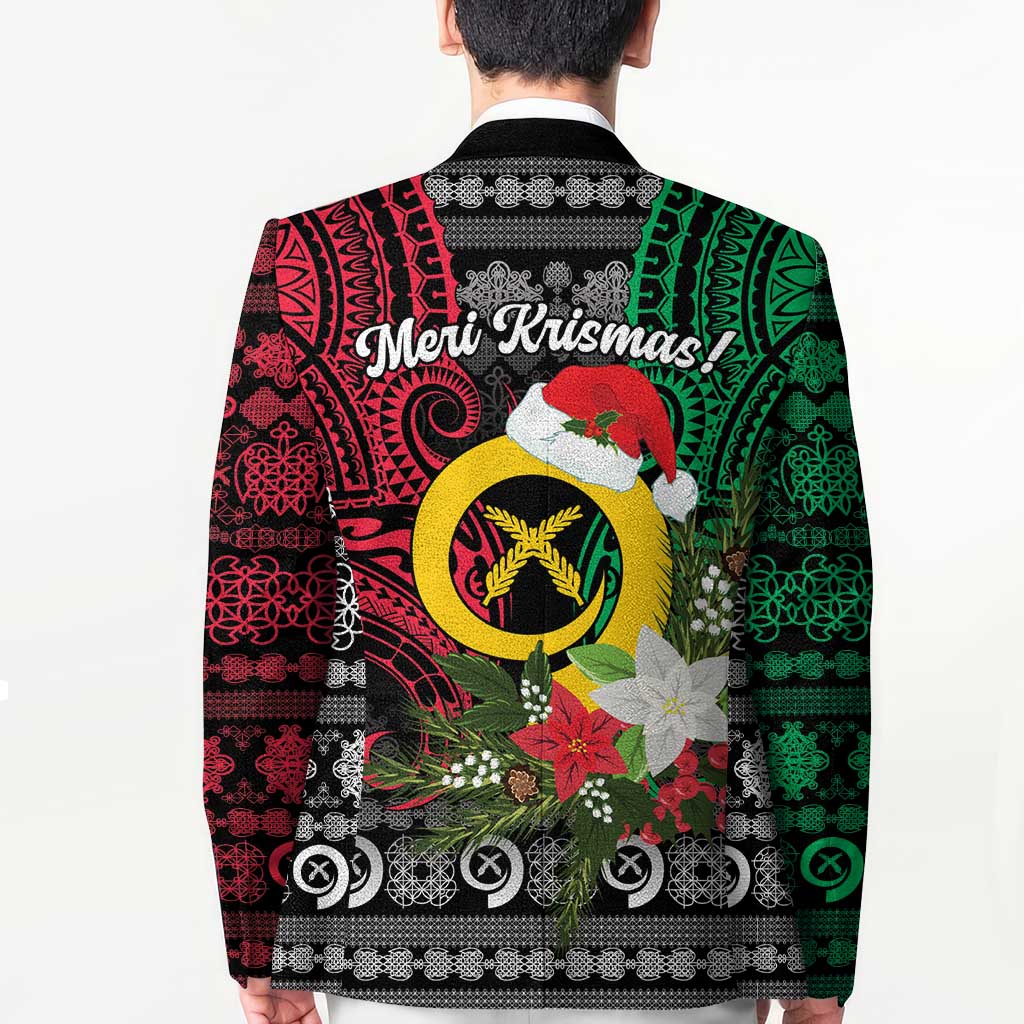 Vanuatu Pig's Tusk Meri Krismas! Blazer Vanuatuan Ancient Art Spirit - Polynesian Pride