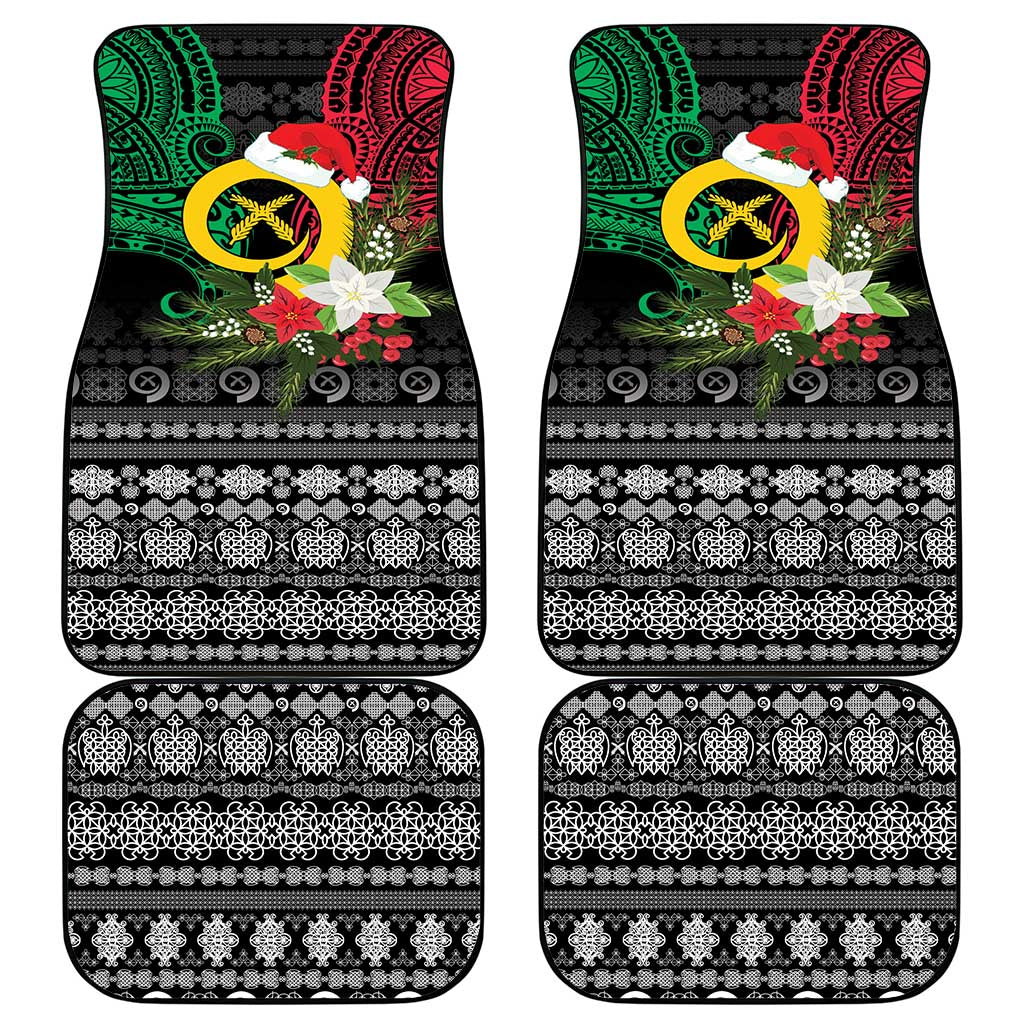 Vanuatu Pig's Tusk Meri Krismas! Car Mats Vanuatuan Ancient Art Spirit - Polynesian Pride