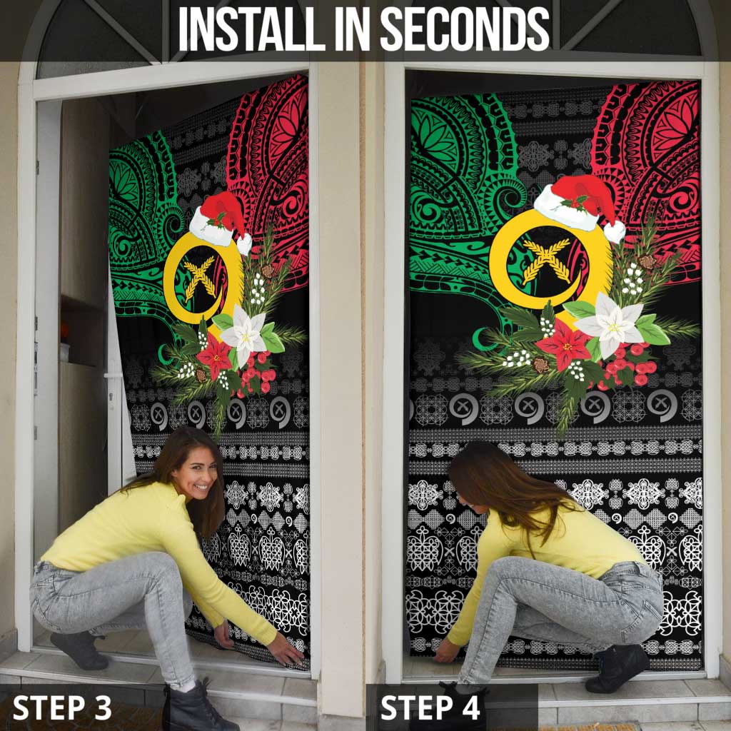 Vanuatu Pig's Tusk Meri Krismas! Door Cover Vanuatuan Ancient Art Spirit - Polynesian Pride