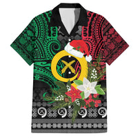 Vanuatu Pig's Tusk Meri Krismas! Family Matching Off The Shoulder Long Sleeve Dress and Hawaiian Shirt Vanuatuan Ancient Art Spirit - Polynesian Pride