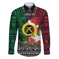 Vanuatu Pig's Tusk Meri Krismas! Family Matching Off Shoulder Short Dress and Hawaiian Shirt Vanuatuan Ancient Art Spirit - Polynesian Pride