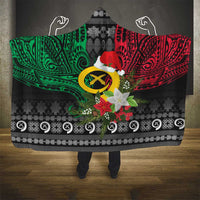 Vanuatu Pig's Tusk Meri Krismas! Hooded Blanket Vanuatuan Ancient Art Spirit - Polynesian Pride