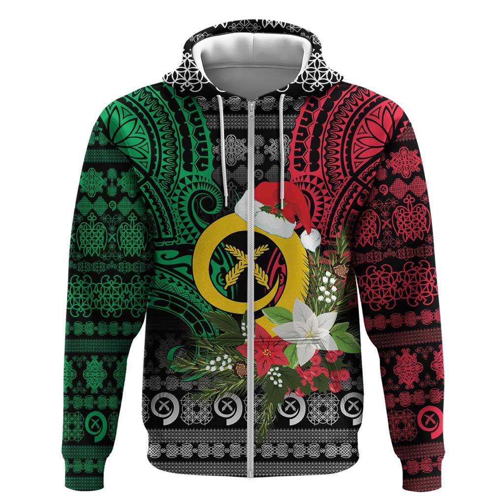 Vanuatu Pig's Tusk Meri Krismas! Hoodie Vanuatuan Ancient Art Spirit - Polynesian Pride