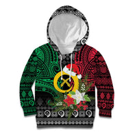 Vanuatu Pig's Tusk Meri Krismas! Kid Hoodie Vanuatuan Ancient Art Spirit - Polynesian Pride