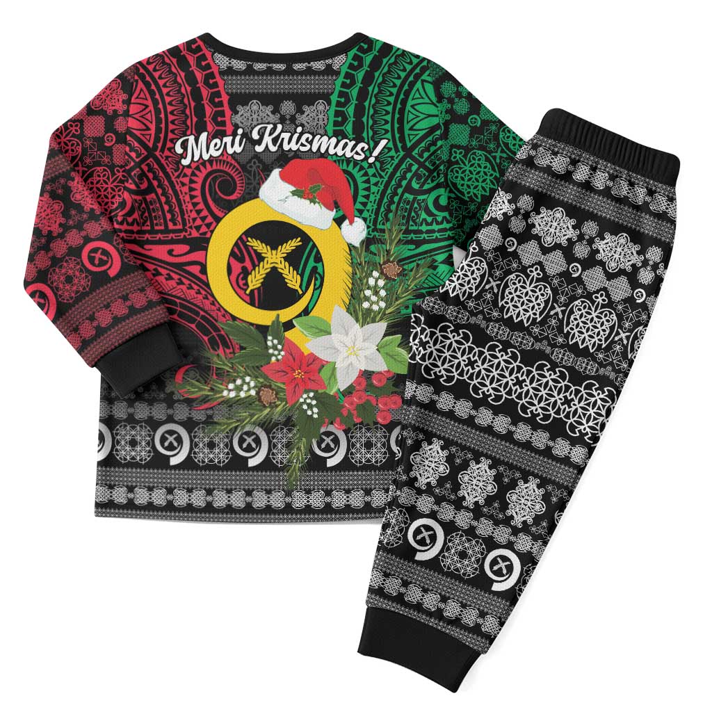 Vanuatu Pig's Tusk Meri Krismas! Christmas Pajama Set Vanuatuan Ancient Art Spirit - Polynesian Pride