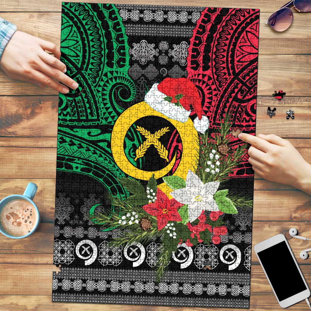 Vanuatu Pig's Tusk Meri Krismas! Puzzle Vanuatuan Ancient Art Spirit - Polynesian Pride