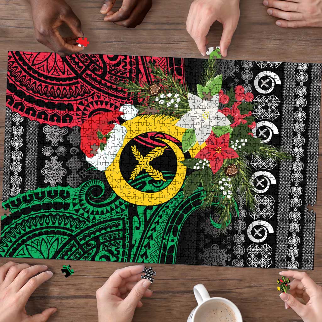 Vanuatu Pig's Tusk Meri Krismas! Puzzle Vanuatuan Ancient Art Spirit - Polynesian Pride
