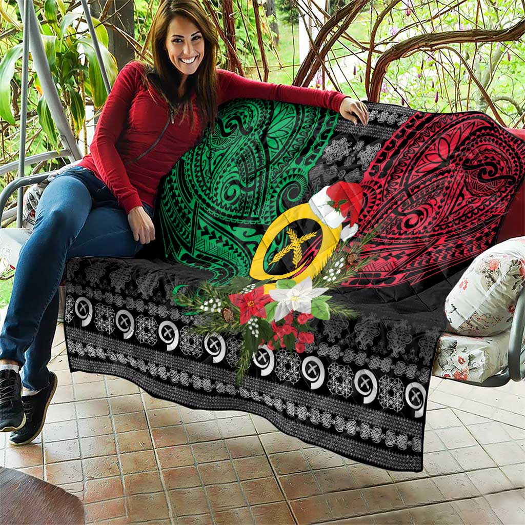 Vanuatu Pig's Tusk Meri Krismas! Quilt Vanuatuan Ancient Art Spirit - Polynesian Pride