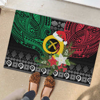 Vanuatu Pig's Tusk Meri Krismas! Rubber Doormat Vanuatuan Ancient Art Spirit - Polynesian Pride