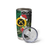 Vanuatu Pig's Tusk Meri Krismas! Tumbler Cup Vanuatuan Ancient Art Spirit - Polynesian Pride