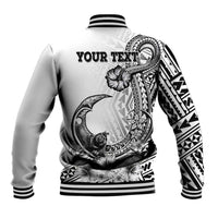 Ia Orana Tahiti Personalised Baseball Jacket French Polynesia Hook Tattoo Special White Color LT9