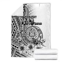 Ia Orana Tahiti Personalised Blanket French Polynesia Hook Tattoo Special White Color LT9