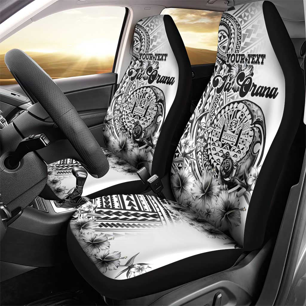 Ia Orana Tahiti Personalised Car Seat Cover French Polynesia Hook Tattoo Special White Color LT9