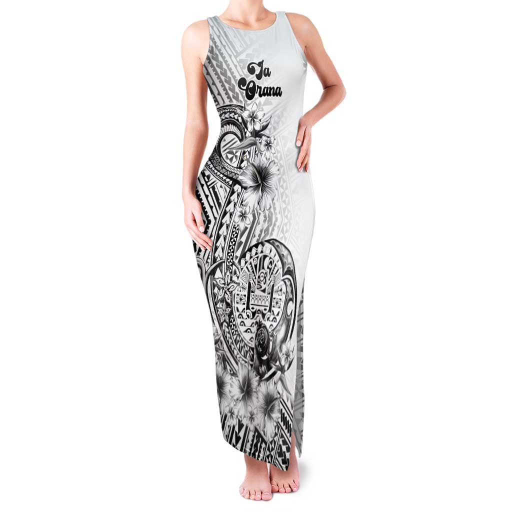 Ia Orana Tahiti Personalised Family Matching Tank Maxi Dress and Hawaiian Shirt French Polynesia Hook Tattoo Special White Color LT9