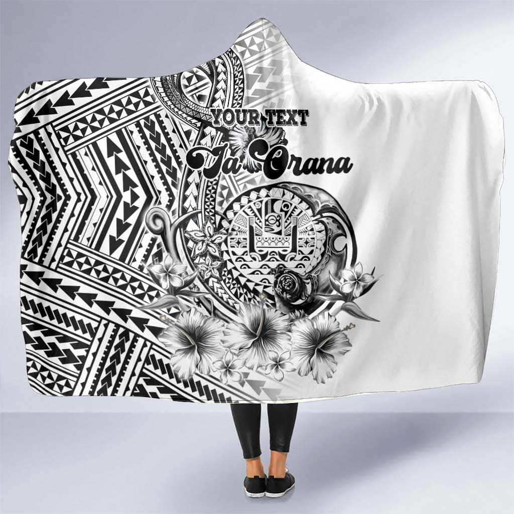 Ia Orana Tahiti Personalised Hooded Blanket French Polynesia Hook Tattoo Special White Color LT9
