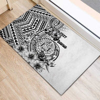 Ia Orana Tahiti Personalised Rubber Doormat French Polynesia Hook Tattoo Special White Color LT9