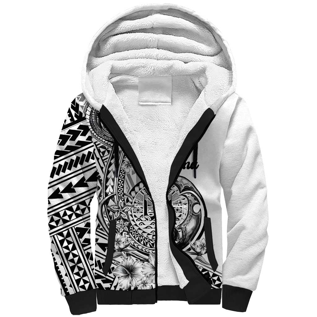 Ia Orana Tahiti Personalised Sherpa Hoodie French Polynesia Hook Tattoo Special White Color LT9