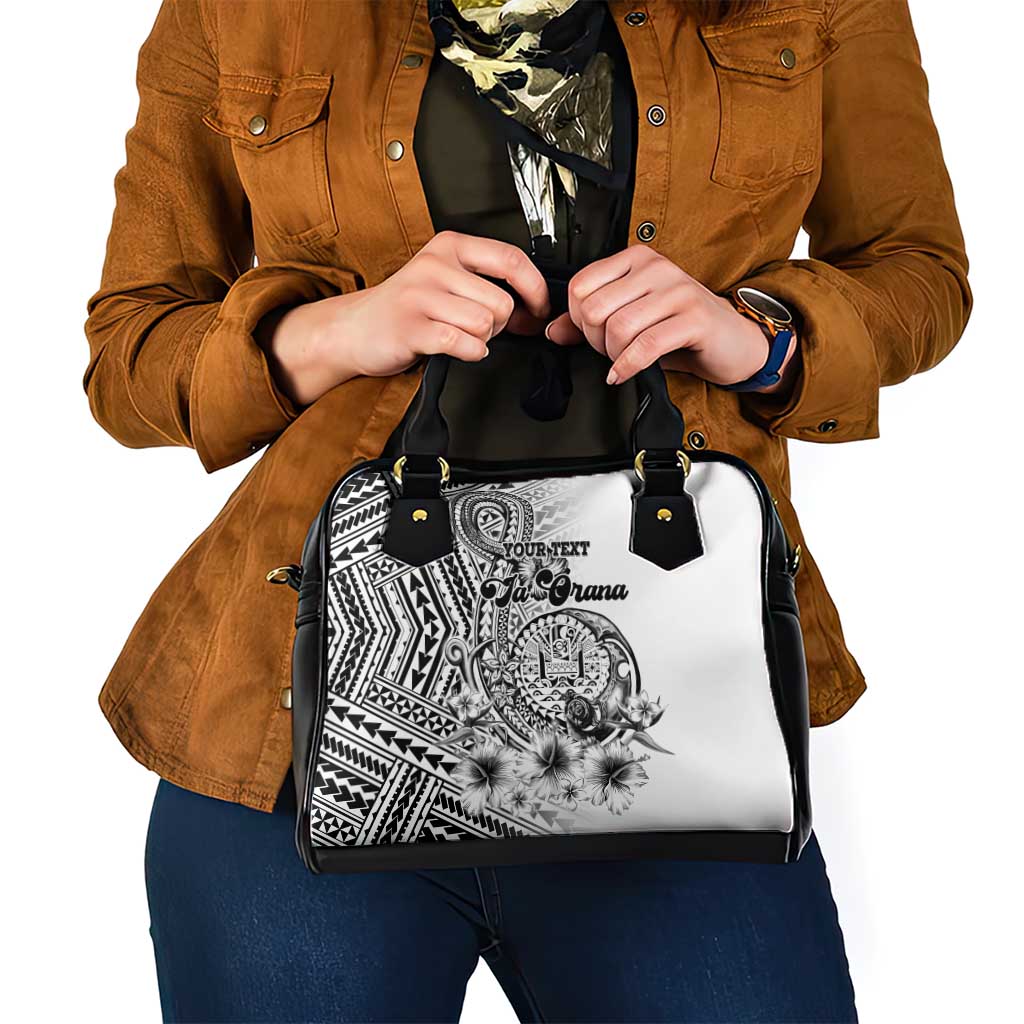 Ia Orana Tahiti Personalised Shoulder Handbag French Polynesia Hook Tattoo Special White Color LT9