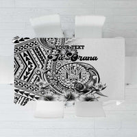 Ia Orana Tahiti Personalised Tablecloth French Polynesia Hook Tattoo Special White Color LT9 White - Polynesian Pride