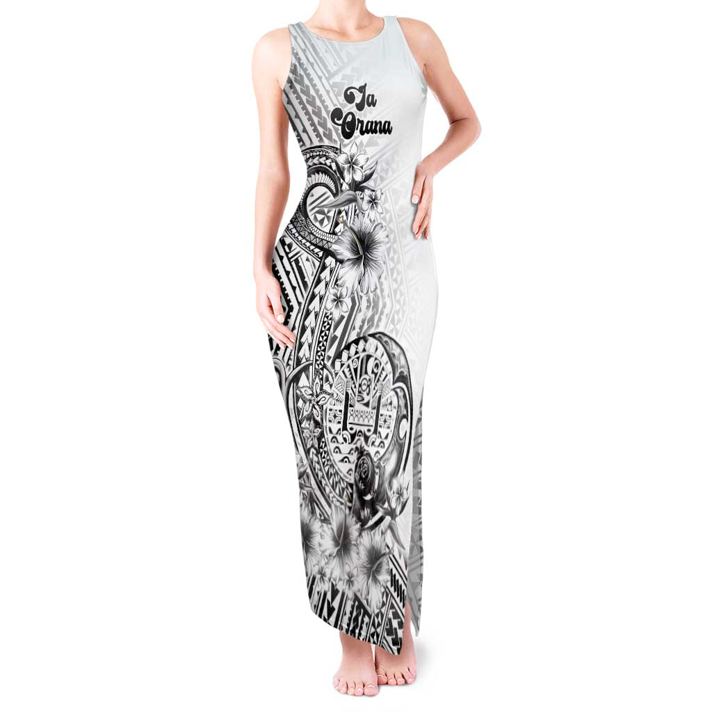 Ia Orana Tahiti Personalised Tank Maxi Dress French Polynesia Hook Tattoo Special White Color LT9