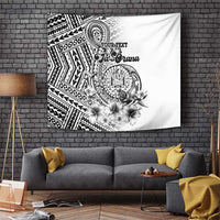 Ia Orana Tahiti Personalised Tapestry French Polynesia Hook Tattoo Special White Color LT9