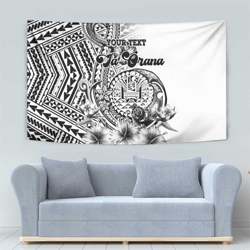 Ia Orana Tahiti Personalised Tapestry French Polynesia Hook Tattoo Special White Color LT9